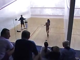 Shameless Girl Playing Tennis Naked In Front Of Men Crowd