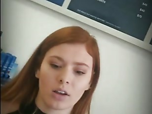 Sexy Redhead Staring at my dick