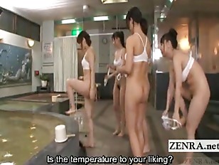 Japanese Babes Sauna Sex - Subtitled Japanese sauna ladies bottomless massage