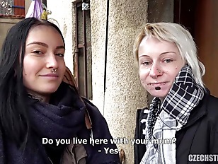 Czech Streets Family Fucking: Mom watches sisters get fucked 