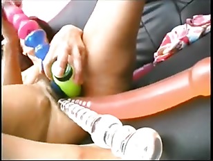 How Many Dildos Can You Fit In That Pussy