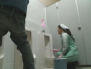 Asian maid fucked in bathroom