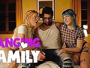 Banging Family – 2 Alt Step-Sisters Share a Huge Cock