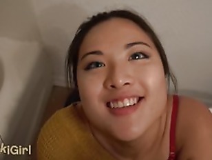 EPIC Blowjob in the bathroom while Step-parents are in the other room! sukisuki