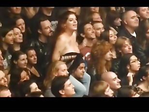 Girls flashing their tits at rock concerts