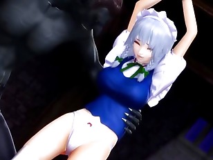 Belly Punch Izayoi Sakuya