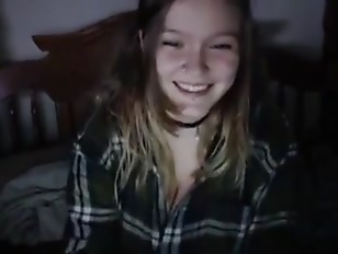 teen flashing her big tits 