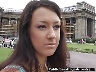 Nasty blowjob in a public place