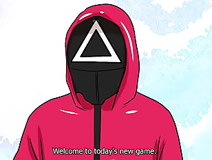 Squid Game porn - make a masked man cum!