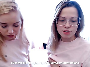 2 Lesbian Teens Give Each Other Strong Pussy Orgasms 