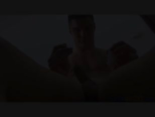 Buff jock strokes his uncut dick