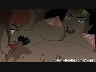 Justice League Porn - Two chicks for Batman dick