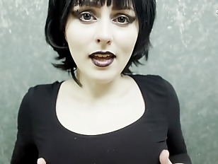 Dirtytalk porn video – Horny goth Mavis Dracula seduced you to fuck her pink pussy and cum on feet