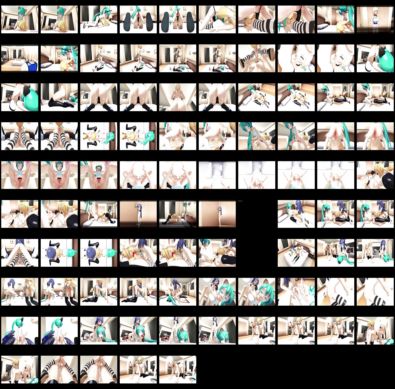MMD Futanari (Nocturnal Love) 4P - F2D