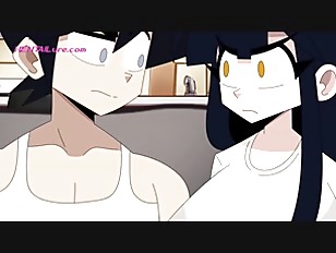 Fantasy Cartoon ⁂ Koji is blindfolded and jerked off hard by busty girls