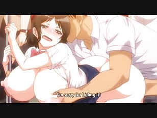 【アニメエロ】電車の中でプリプリな女学生ちゃんにハメまくり！堂々とチカンして膣内イクしちゃう♡