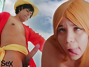 Perfecttits porn video – Luffy from One Piece eats Nami&amp;#'s gomu gomu in a sexual act