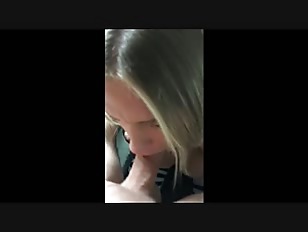 Blonde Nympho Teen Gives Sloppy Blowjob In Washroom