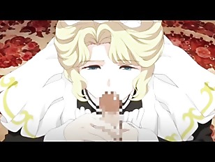 [エロアニ]旦那様の疲れチンポを自慢の乳肉でご奉仕する金髪メイドのお姉ちゃんさん♡上品な容姿なのにフェラする姿は下品なギャップがエロい♡