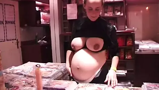 Hairy pregnant Monika