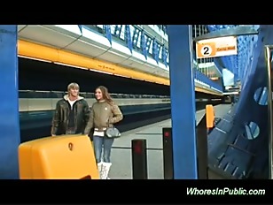 Young Couple Fucking At The Bus Station