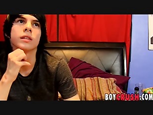 Boycrush porn video – Hot 18yo twink interviewed before pulling out his juicy cock