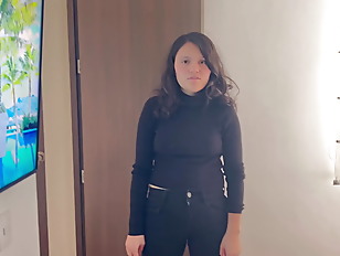 My stepmom touches herself while I watch her in the closet... She caught me and now I touch her wet pussy