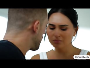 Curvy Trans grabs Roman Todd and suck his bigdick