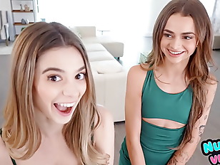 Cum Swapping Stepsisters Molly Little, Nikki Nicole in St Pattys Shenanigans