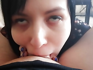 Pleased my Master with balls deep Blowjob and eat his Cum