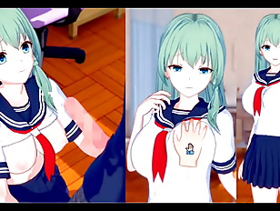 [Eroge Koikatsu! ] Touhou Sanae Kochiya rubs her boobs H! 3DCG Big Breasts Anime Video (Touhou Project) [Hentai Game]