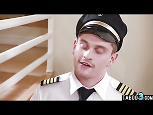 Redhead tranny flight attendant Carrie Emberlyn flying to heaven bareback