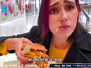 Risky Blowjob in Fitting Room for Big Mac Public Agent PickUp Fuck Student in Mall / Kiss Cat