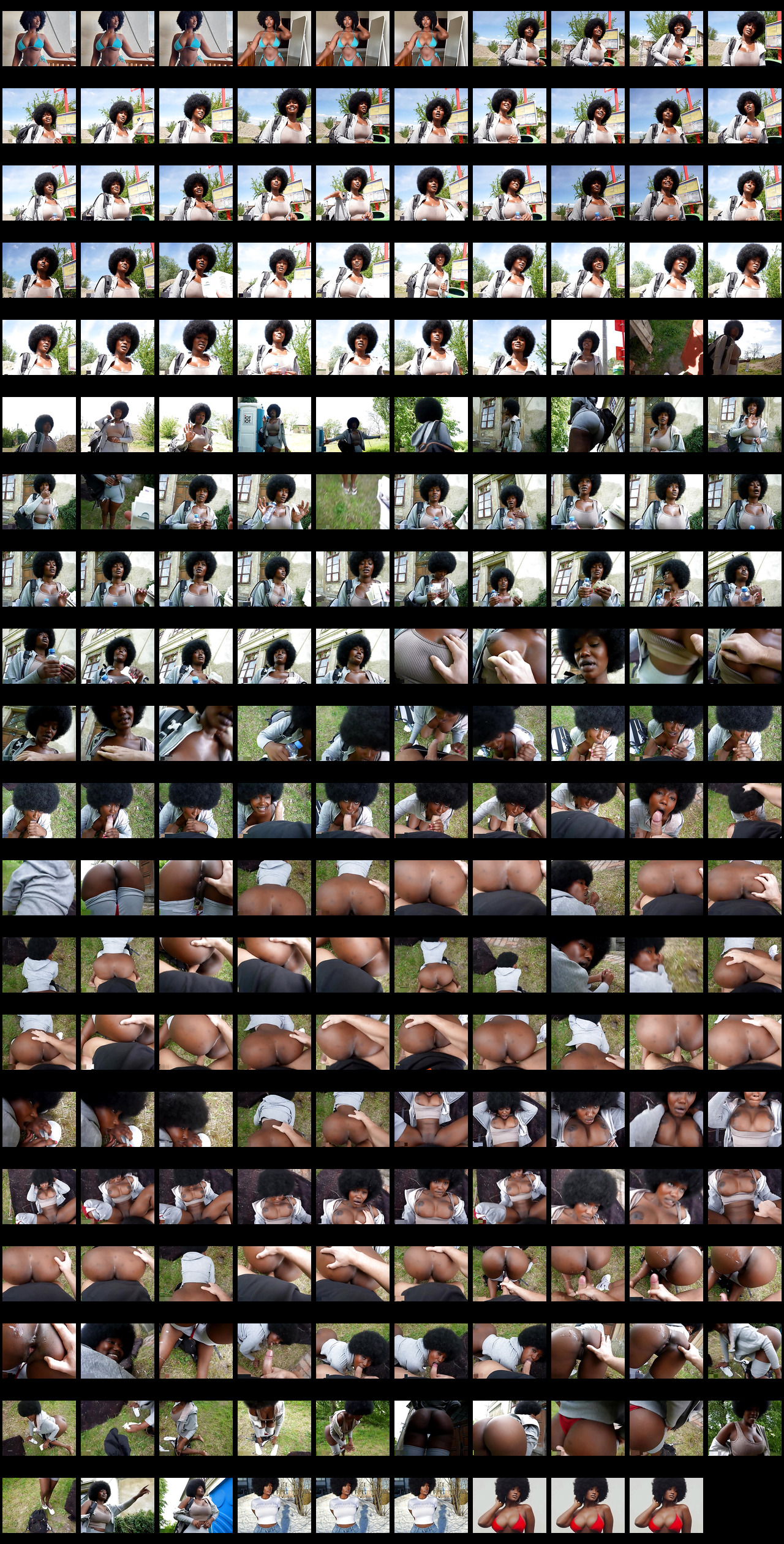 Afro Puff Ebony Girl Public Sex