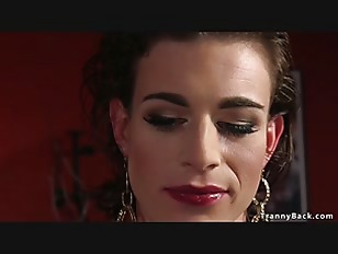 Tsseduction porn video – Tall tranny dom anal fucks male sub