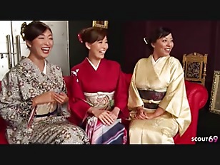 Asia porn video – Three traditionell Japanese Geisha Mature at Uncensored JAV Group Sex Orgy with multiple Creampies