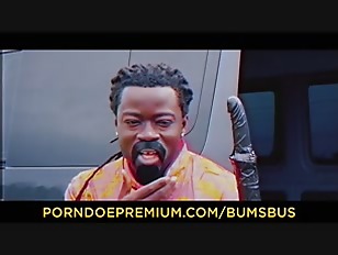 BUMS BUS Redhead banged deep doggy style in the backseat