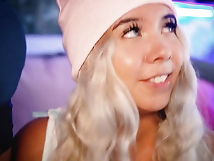 Sexy blonde is eager to suck on a hard cock