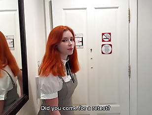 Perfectass porn video – Passionate Fucking with Redhead Student and Cum On Face