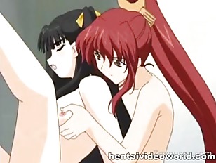 Hentai Lesbian Threesome Porn - Hentia lesbian threesome â€“ 3D hentai lesbian maids rubbing pussies Porn  Videos - TnaFlix