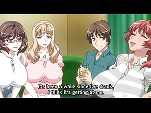 【アニメエロ】他人妻マンチョで筆下ろし！若い男の肉棒にお隣さん達大興奮♡