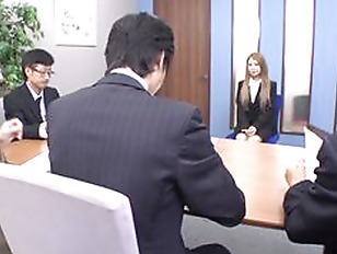 After the job interview, a Japanese teen gets fucked by her boss