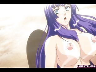 Big Titted Hentai Babe in Bikini Fucked on the Beach Babes