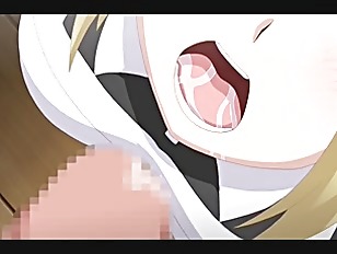 [エロアニ]メイドを犯しに行こうとしたら肉棒を自分からしゃぶりにきた！