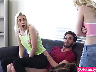 Adopted sister Lily Rader jealous on stepsister Chloe Cherry fucking bro