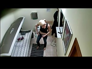 Dressing porn video – Spycam fingering in Solarium 