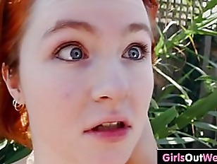 Hairy ass and pussies licked in the garden