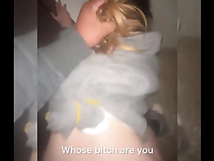 Paw porn video – Cuck submits to master while his girl gets fucked in bathroom