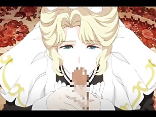 [エロアニ]口内射精してくれたちんぽを愛おしそうにする変態メイド…プリ尻を見せつけながら中出しセックスもさせてくれる爆乳美女！