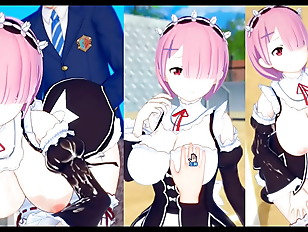 [Eroge Koikatsu! ] Re Zero Ram (Re Zero Ram) rubbed breasts H! 3DCG Big Breasts Anime Video (Life in a Different World from Zero) [Hentai Game]